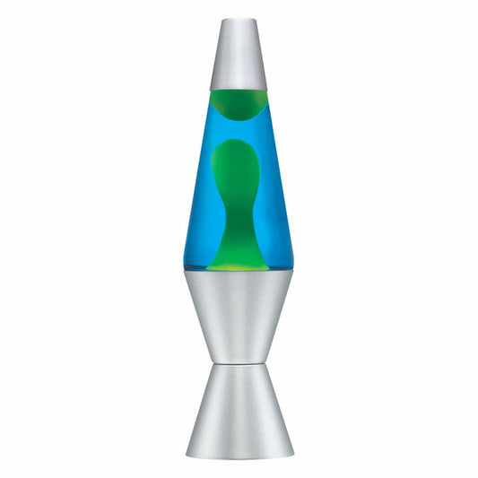 14.5" LAVA LAMP - Yellow/Blue/Silver