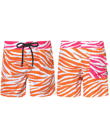 Boys Swim Shorts | Cervando Skin Naranja Print