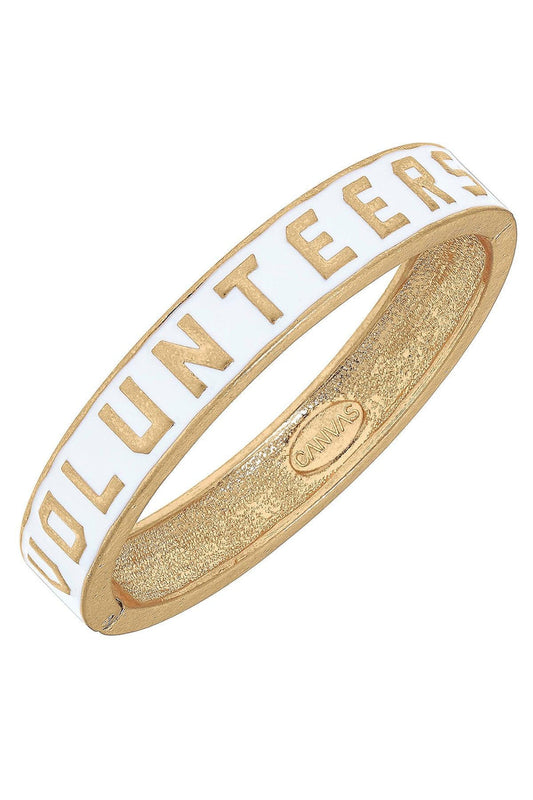 Tennessee Volunteers Enamel Hinge Bangle | White