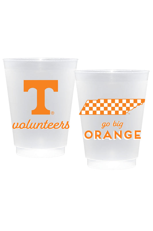 Tennessee Volunteers Shatterproof Frost Flex Plastic Cups (Set of 10)