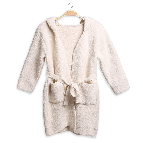 Children's Solid Luxury Soft Hooded Robe | Beige, Pink, Grey or Ivory