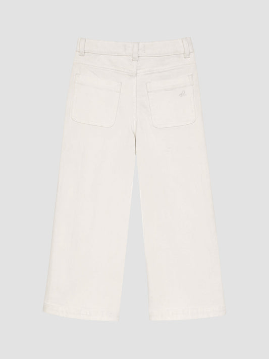 Girls Lily Wide Leg Jean | White Tide