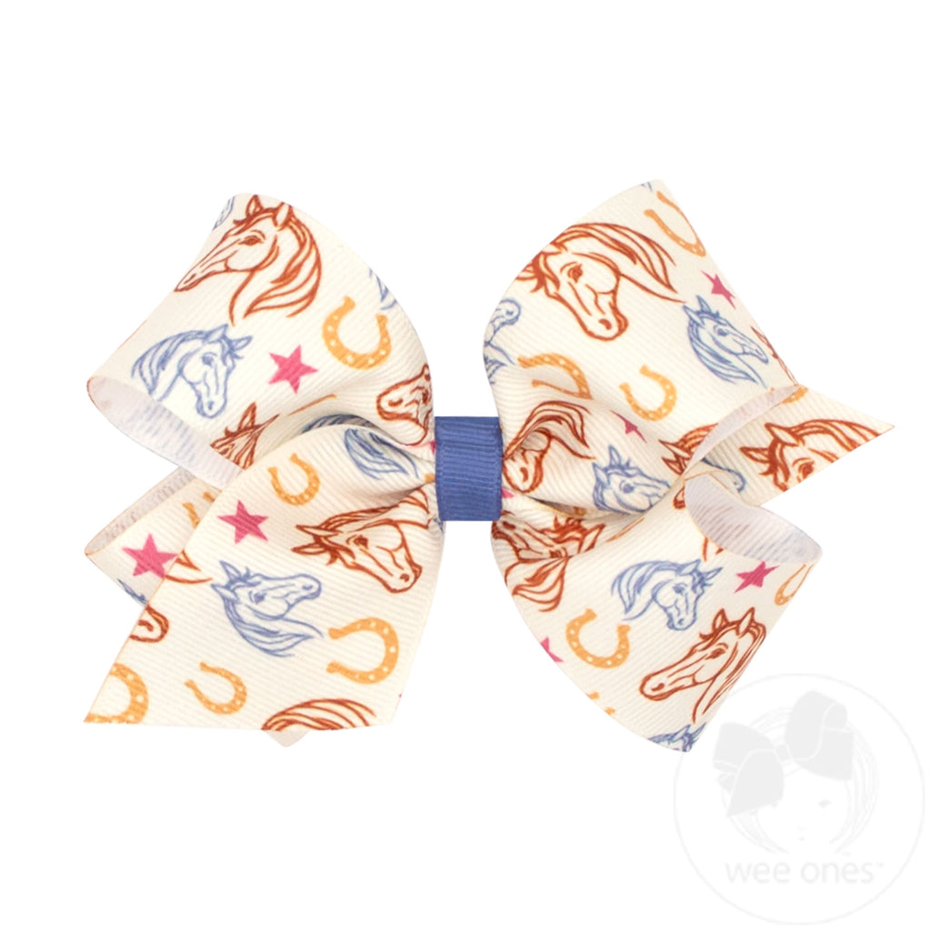 Medium Lucky Horse Print Bow