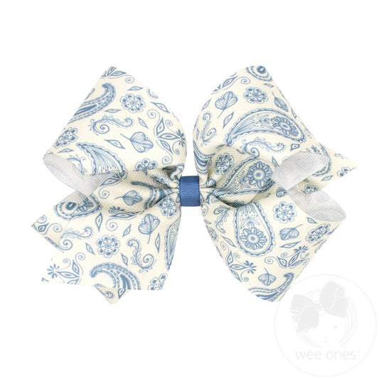 King Western Print Bow | Blue