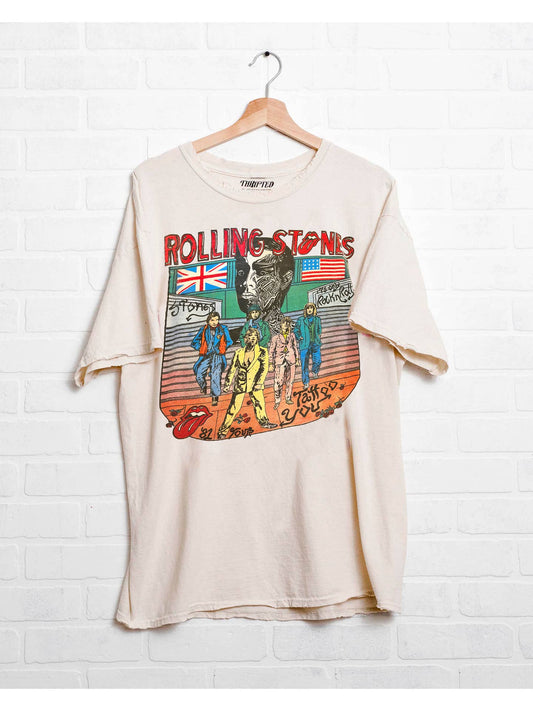 Rolling Stones Tattoo You Off White Thrifted Graphic Tee