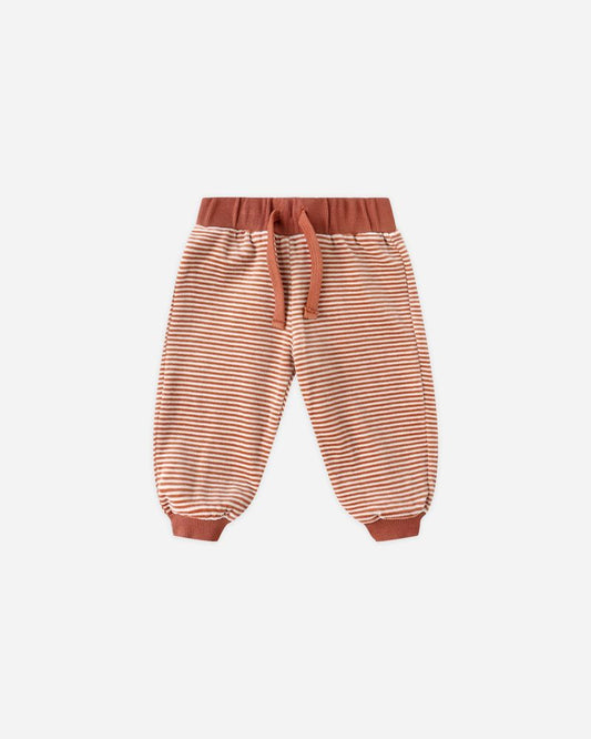 VELOUR RELAXED SWEATPANT || CANDY STRIPE