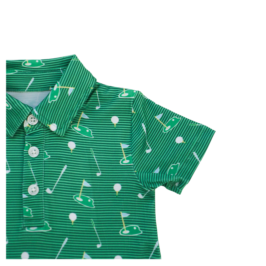 Boys Short Sleeve Kyle Polo | Green Golf