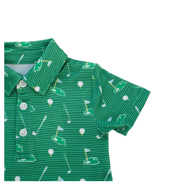 Boys Short Sleeve Kyle Polo | Green Golf