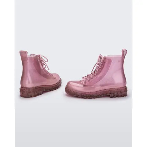 Mini Melissa Lace Up Rain boots, Pink