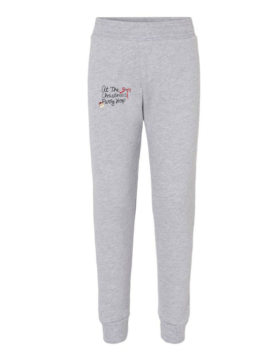Toddler At the Christmas Party Hop Gray Jogger Sweatpants