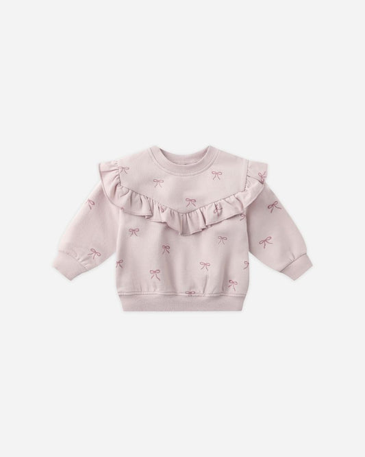 RUFFLE FLEECE SWEATSHIRT || BOWS