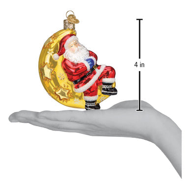 Moonlight Santa Ornament