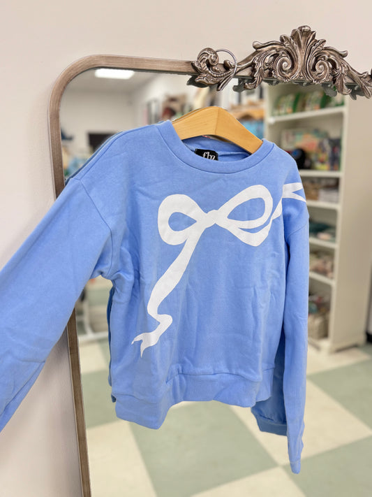 Blue Bow Sweatshirt