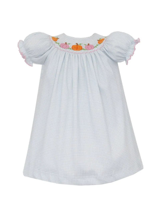 Smocked Dress | Blue Gingham Bishop Dress