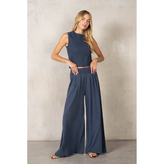 Terry Matching Tank Top and Pants Set