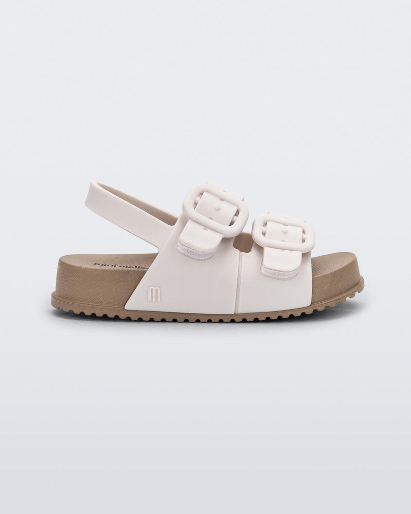 Cozy Sandal Baby | White & Brown