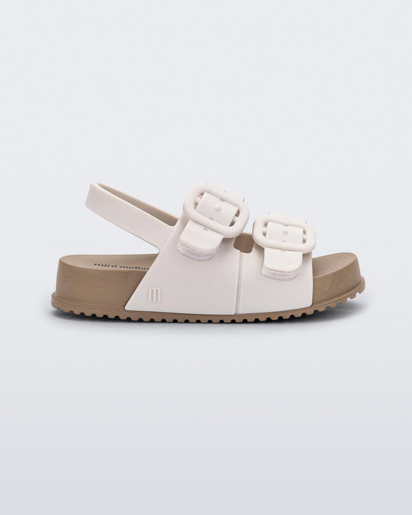 Cozy Sandal Baby | White & Brown