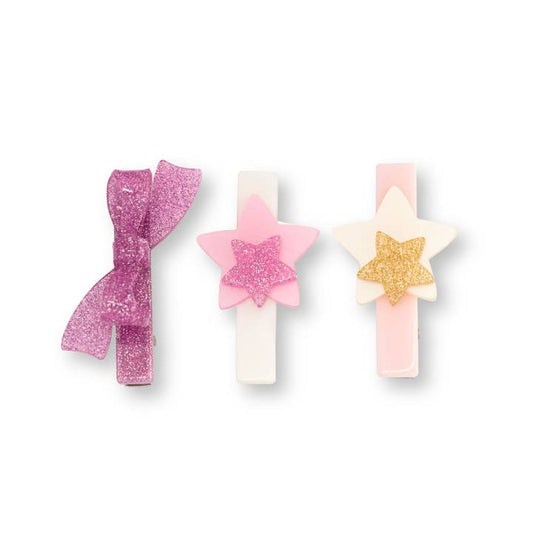 Stars Pink Gold + Pink Bow