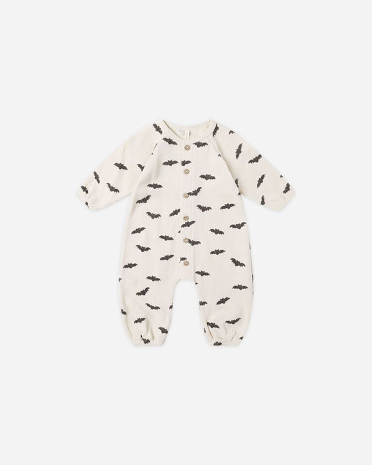 WAFFLE LONG SLEEVE JUMPSUIT || BATS