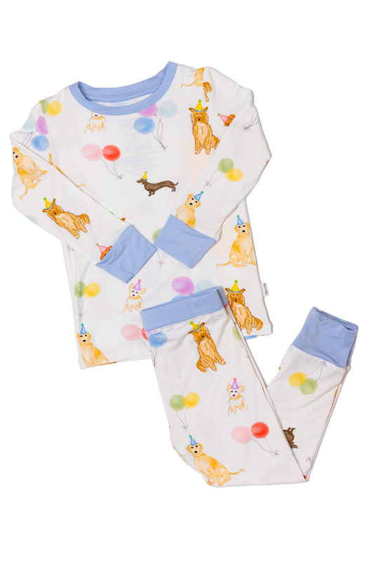 2 Piece Pajama | Dog Party Blue