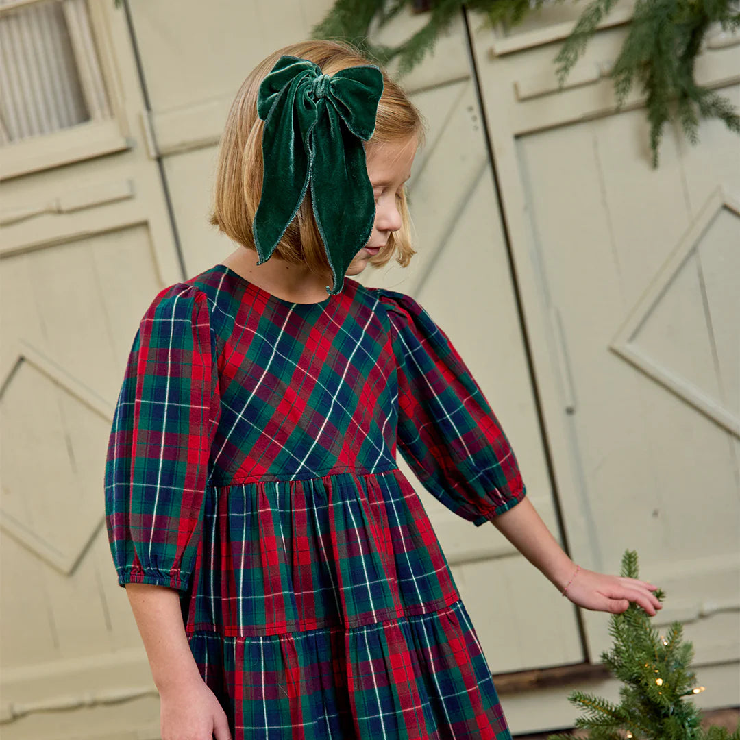 Girls Maribelle Dress | Red Tartan