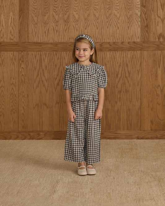 PRAIRIE BLOUSE || NAVY CHECK