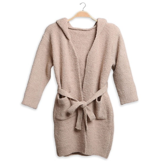 Children's Solid Luxury Soft Hooded Robe | Beige, Pink, Grey or Ivory