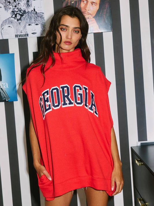 Georgia Print Oversized Muscle Top