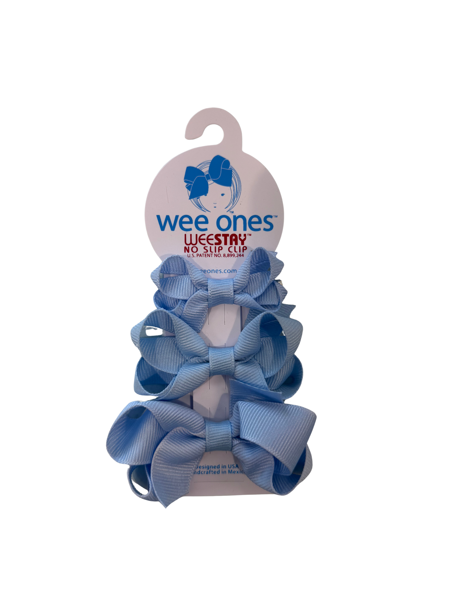 3 Pack Mini Bows | Light Blue