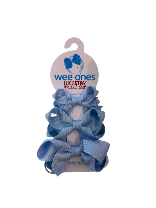 3 Pack Mini Bows | Light Blue