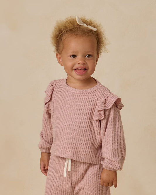 RUFFLE COZY SET || ROSE