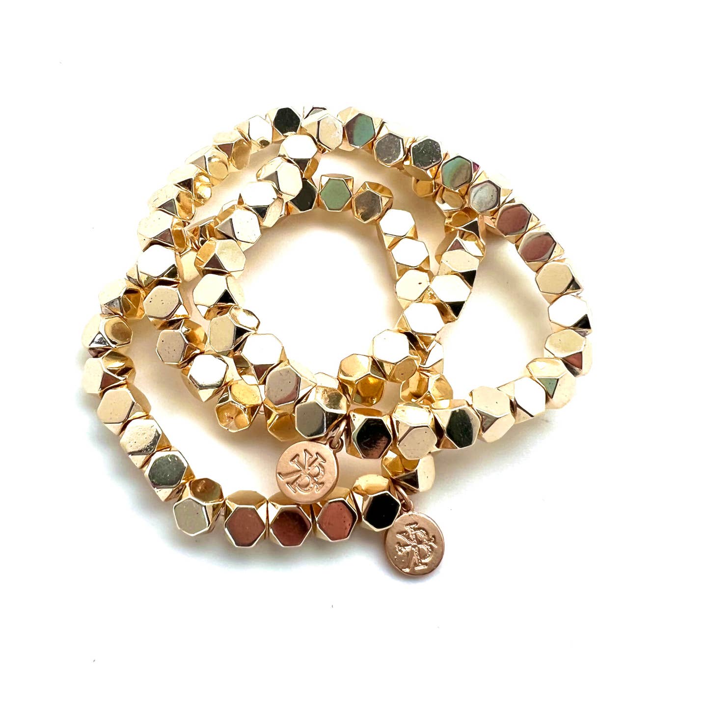 Gold Nugget Stackable Bracelet