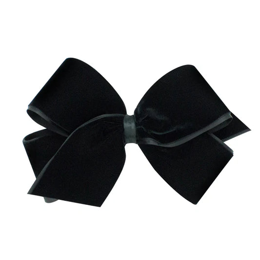 Small Velvet Basic Bow | Black