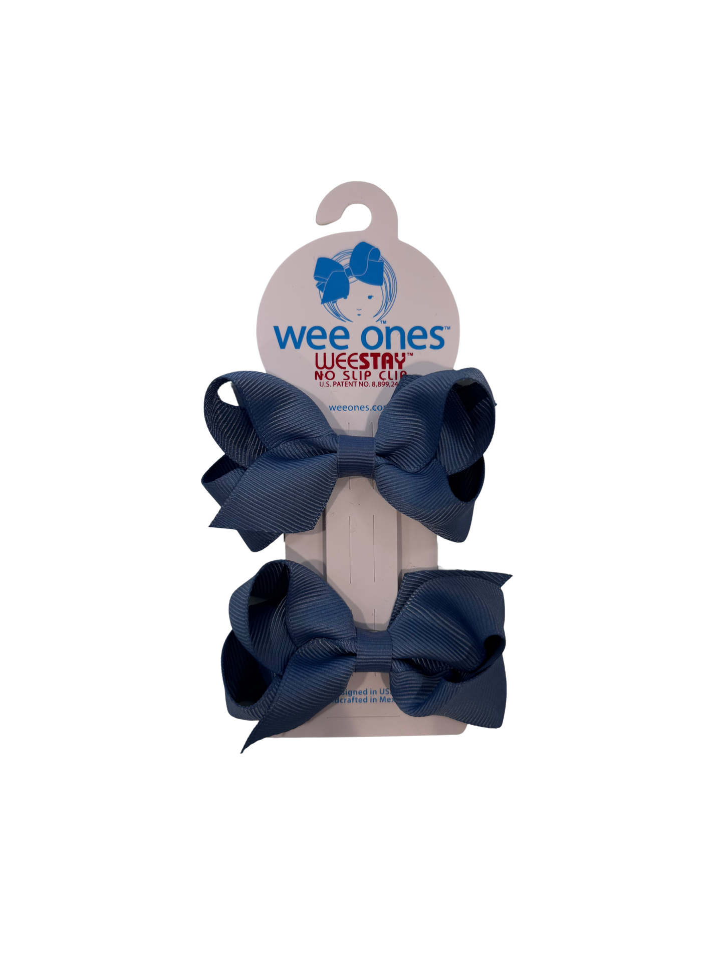 Mini Bow Pair | Smoke Blue