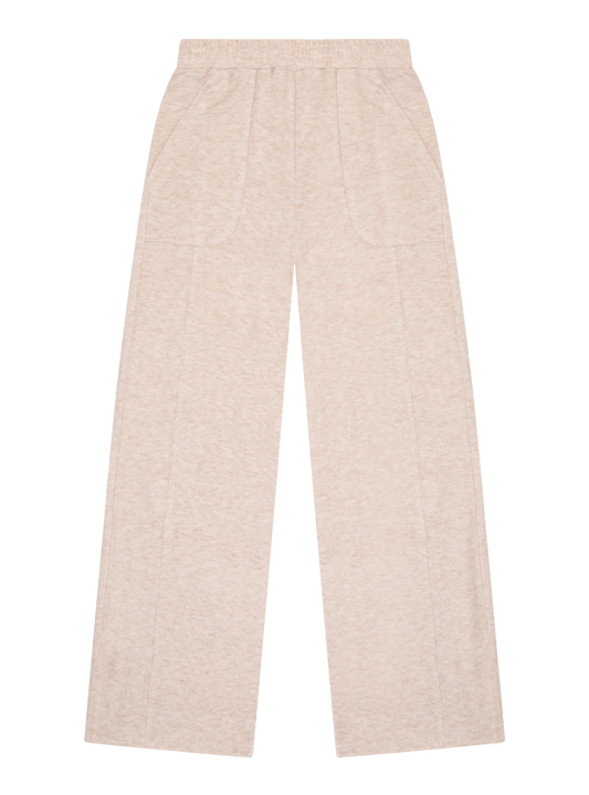 Hacci Jersey Wide Leg Pant - Latte