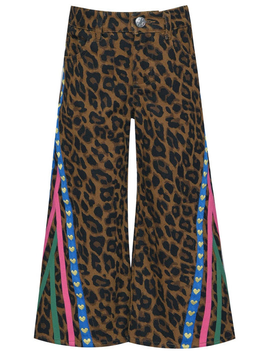 Leopard Print Demin with Side Detail