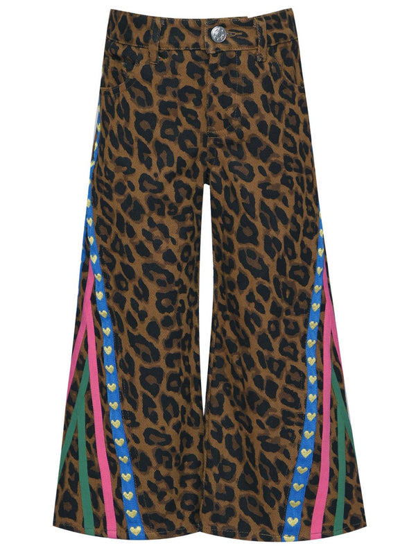 Leopard Print Demin with Side Detail