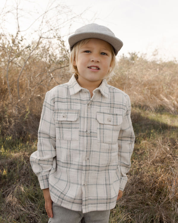 COLLARED LONG SLEEVE SHIRT || RUSTIC PLAID