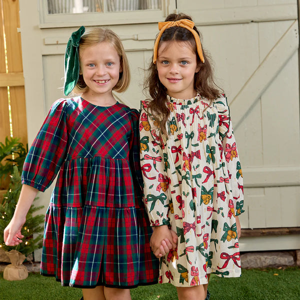 Girls Maribelle Dress | Red Tartan