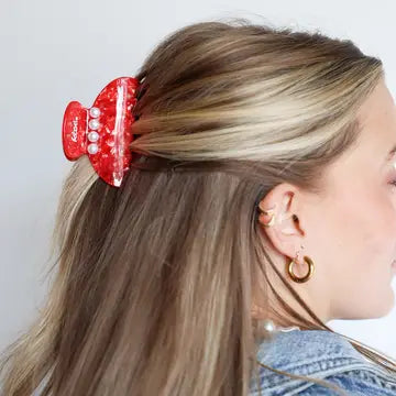 Tortoise Red Pearl Claw Clip | Midi