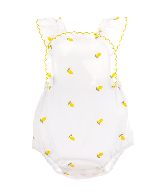 Lemon Broderie Sunsuit | Yellow