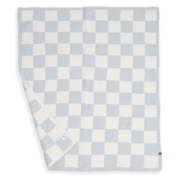 Kids Checkered Pattern Soft Throw Blanket | Pink or Blue