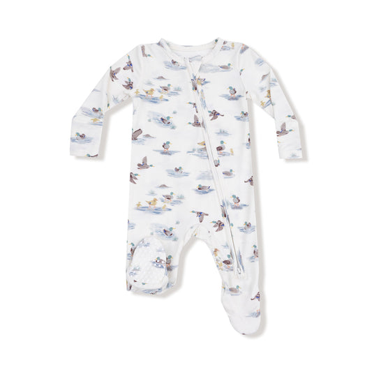 2 Way Zipper Footie | Migrating Mallards