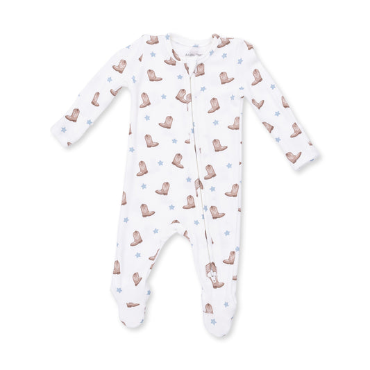 Mini Cowboy Boots | 2 Way Zipper Footie