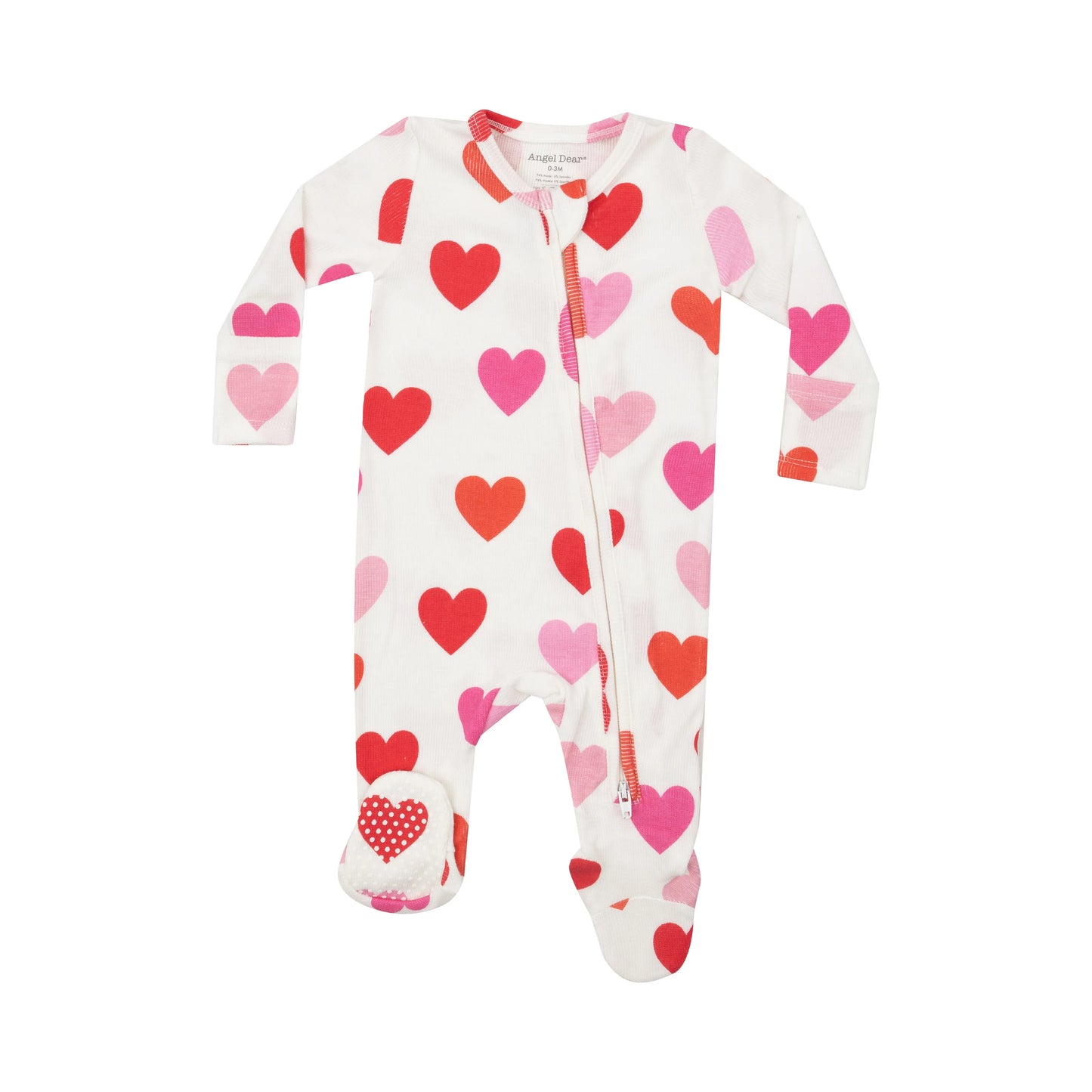 Big Hearts 2 Way Zipper Footie