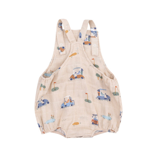 Pocket Sunsuit | Golf Cart Cuties Oatmeal