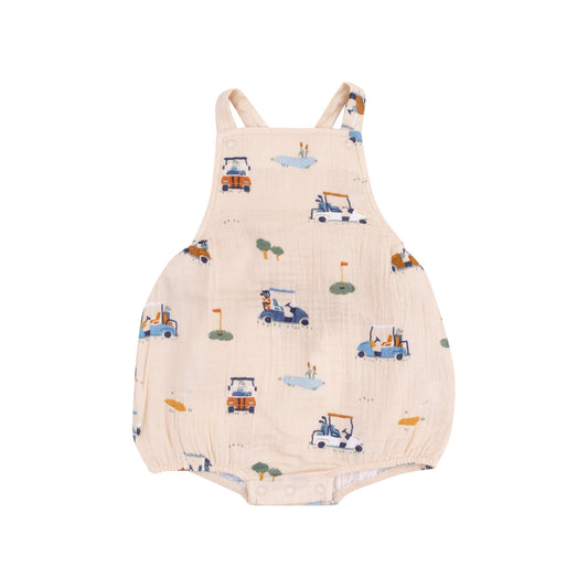 Pocket Sunsuit | Golf Cart Cuties Oatmeal