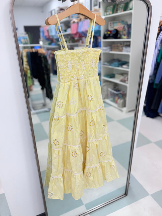 Yellow Eyelet Dress