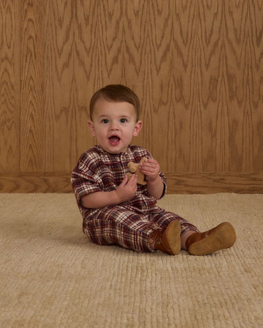 HAYES JUMPSUIT || BURGUNDY PLAID