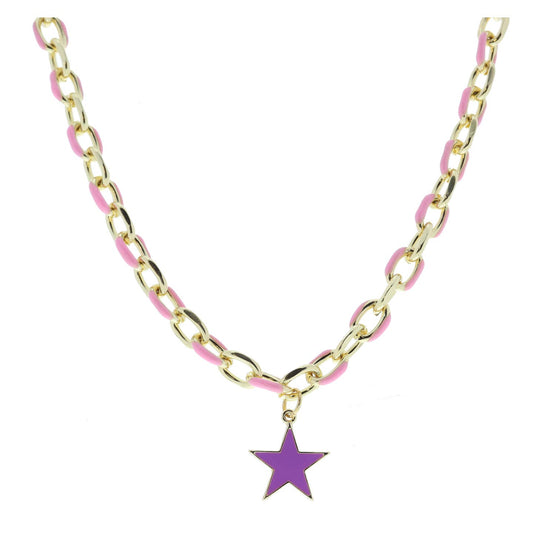 Kids Pink Chain and Lavender Star Necklace